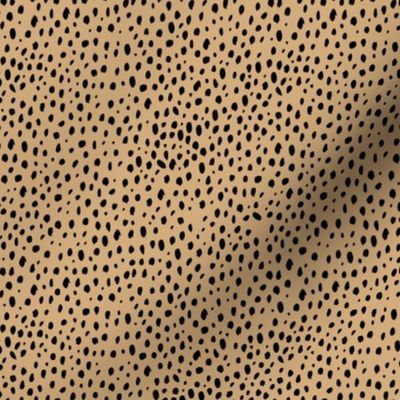 Messy rain abstract cheetah spots animal print boho Scandinavian style minimalist nursery cinnamon ochre yellow black SMALL