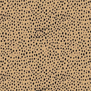 Messy rain abstract cheetah spots animal print boho Scandinavian style minimalist nursery cinnamon ochre yellow black SMALL