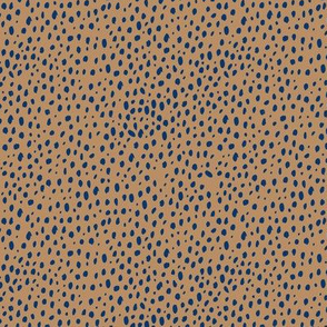 Messy rain abstract cheetah spots animal print boho Scandinavian style minimalist nursery burnt orange rust brown navy blue SMALL