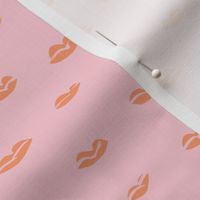 Kiss me messy lips paper cut style patten valentine's day print peach orange pink