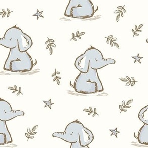 Blue, baby boy, Elephant, nursery, stars