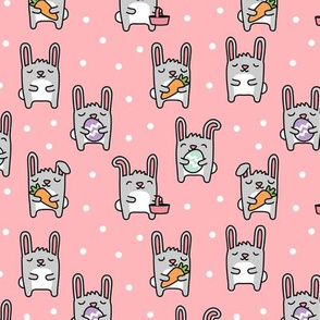 Cute Bunnies - easter bunny - pink - LAD20