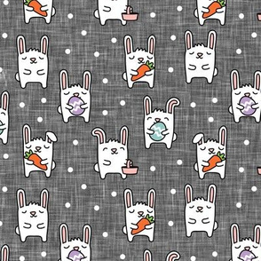 Cute Bunnies - easter bunny - grey - LAD20