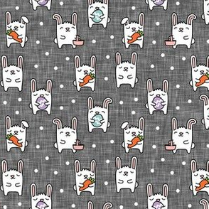 (small scale) Cute Bunnies - easter bunny - grey - LAD20