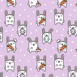 Cute Bunnies - easter bunny - purple - LAD20