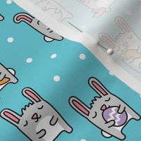Cute Bunnies - easter bunny - blue - LAD20