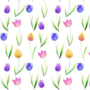 Tulip Pattern on White