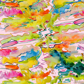 Alexia's Rainbow Watercolor // Blush