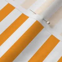 Radiant Yellow Awning Stripe Pattern Horizontal in White