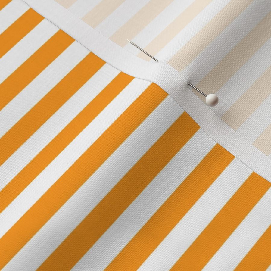 Radiant Yellow Bengal Stripe Pattern Horizontal in White