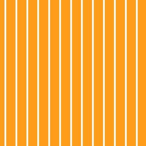 Radiant Yellow Pin Stripe Pattern Vertical in White