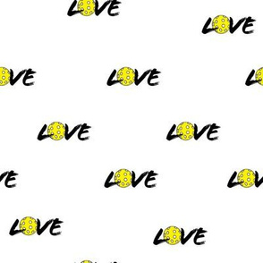 Love Pickleball White Background