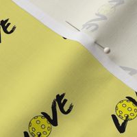 Love Pickleball Yellow background