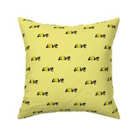 Love Pickleball Yellow background