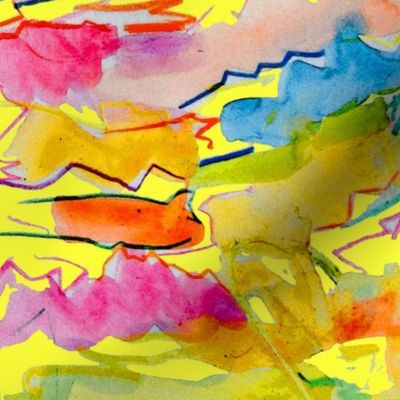 Alexia's Rainbow Watercolor // Yellow