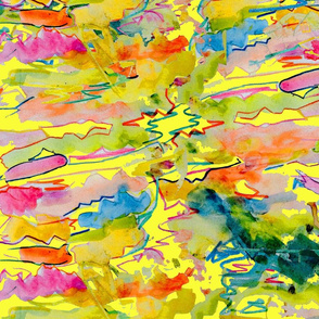 Alexia's Rainbow Watercolor // Yellow