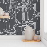 Together We Cook - Grey - Large Scale