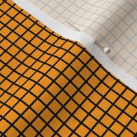 Small Radiant Yellow Grid Pattern with Black Lines