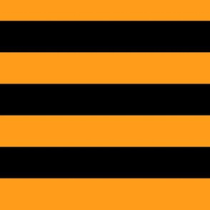 Large Radiant Yellow Awning Stripe Pattern Horizontal in Black