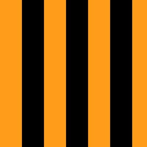 Large Radiant Yellow Awning Stripe Pattern Vertical in Black