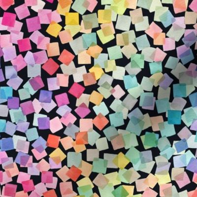 Cheater Quilt Confetti plaids Modern geometric Black Small