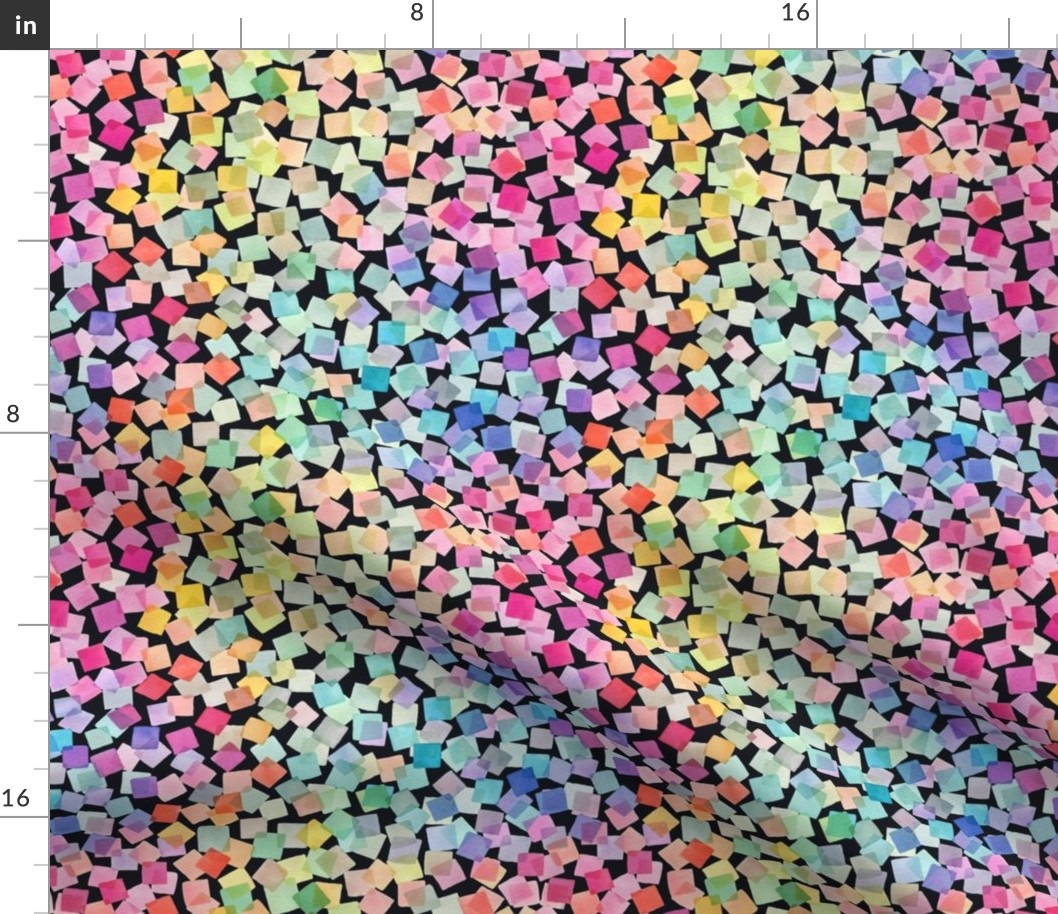 Cheater Quilt Confetti plaids Modern geometric Black Small