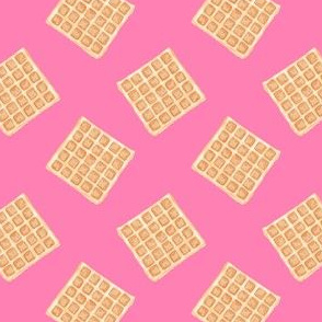 plain waffles - pink