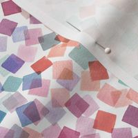 Confetti party plaids Geometric gradation Coral mint Small