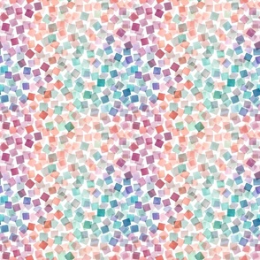 Confetti party plaids Geometric gradation Coral mint Small