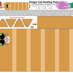 Cat Heating Pad Cut and Sew