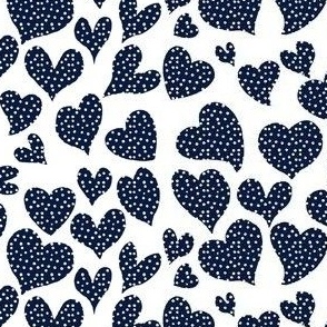 Dottie Hearts // Navy (Small)