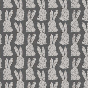Easter Bunny Marshmallow Stamp, Charcoal