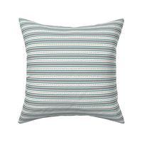 Horizontal Ribbon Stripes, Teal, Gray