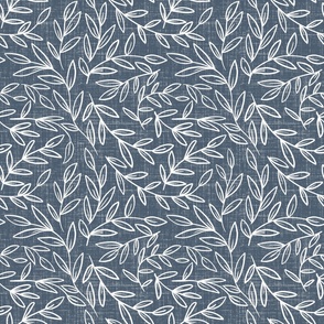 Large scale - Refined leave - gray blue