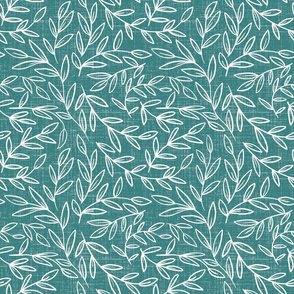 Large scale- Refined leaves - pine green 