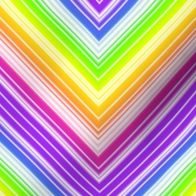 Rainbow Chevron- large