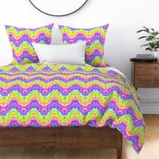 Rainbow Swirl Chevron - large