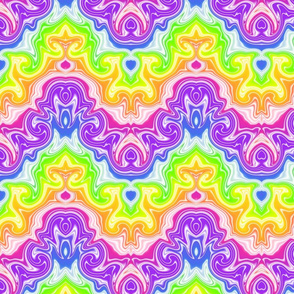 Rainbow Swirl Chevron - large