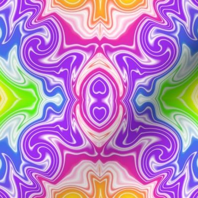 Rainbow Swirl Tile -large