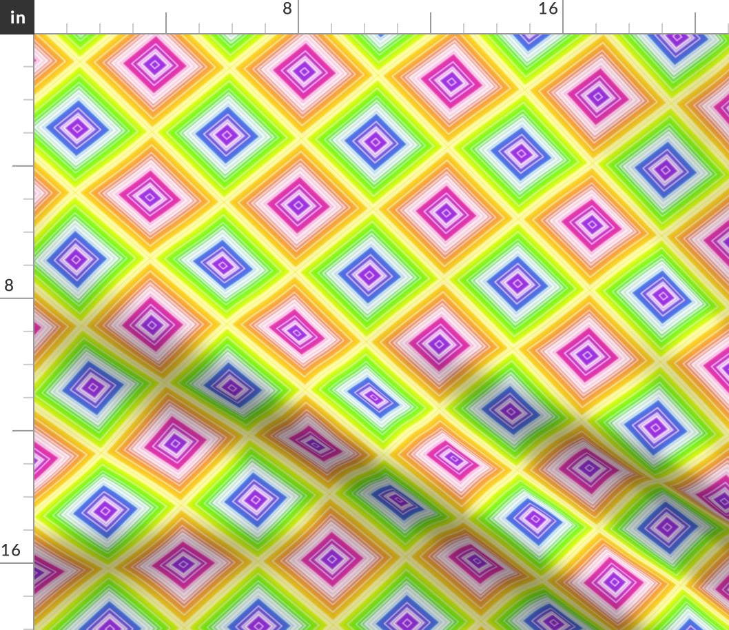 Rainbow Diagonal Squares- sm 