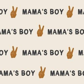1/2 inch text // Mamas Boy peace out