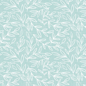 Large scale- Refined leaves - minty fresh