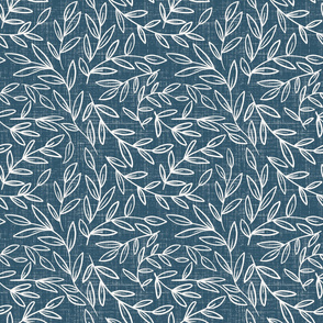 Large scale - refined leaves- navy