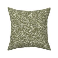Medium scale- refined leaves - olive 