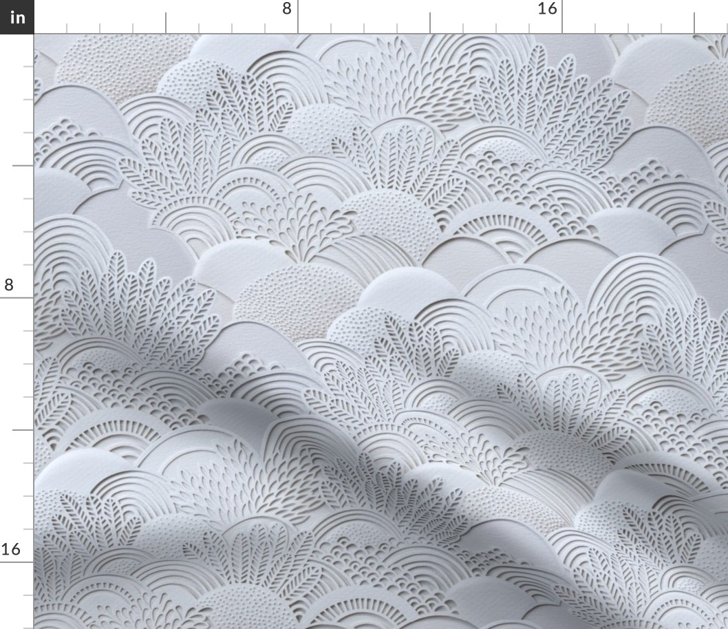 Paper Garden Faux Texture White Medium