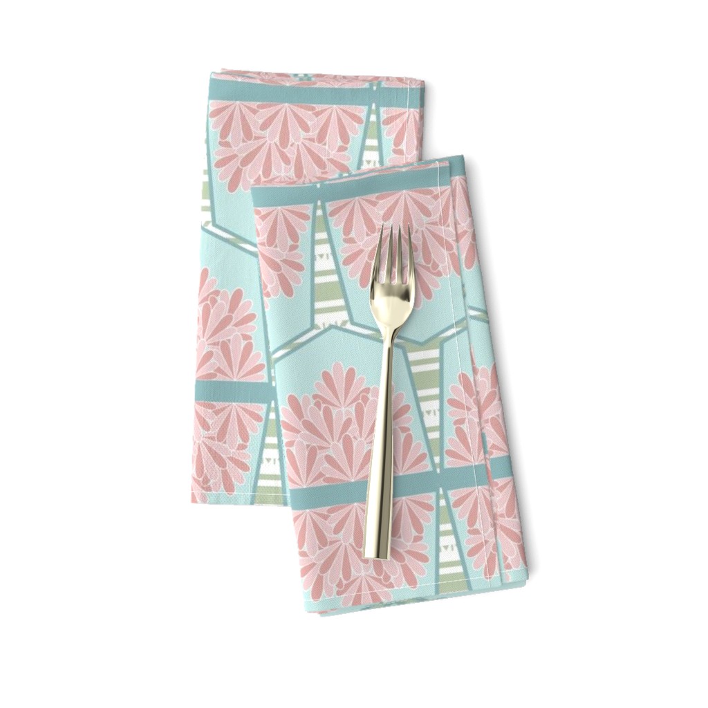 Small Bunting, Pentagon Flags, Pink, Teal