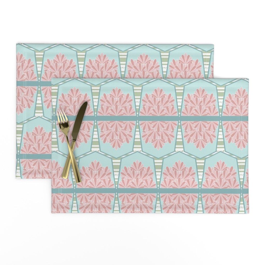Small Bunting, Pentagon Flags, Pink, Teal