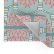 Small Bunting, Pentagon Flags, Pink, Teal