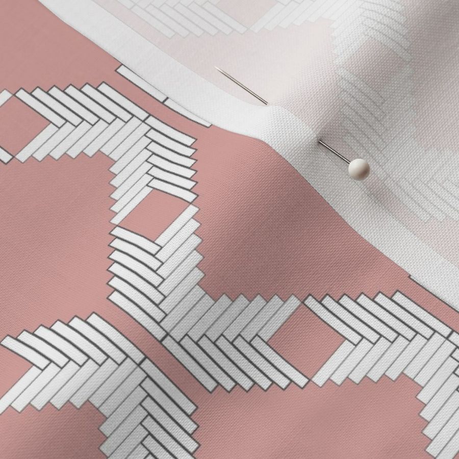 Herringbone Diamond Lattice, Pink