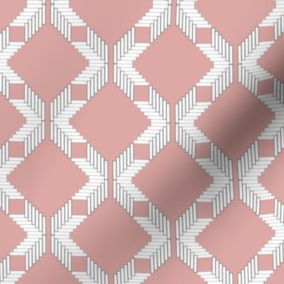 Herringbone Diamond Lattice, Pink